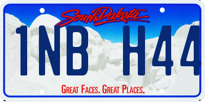SD license plate 1NBH44