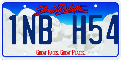 SD license plate 1NBH54