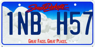SD license plate 1NBH57