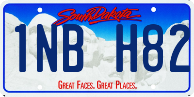 SD license plate 1NBH82