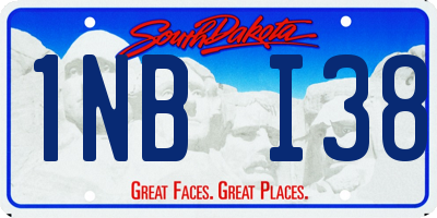 SD license plate 1NBI38