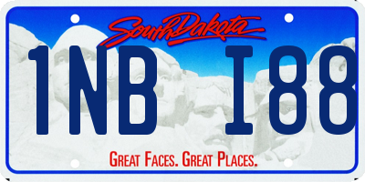 SD license plate 1NBI88