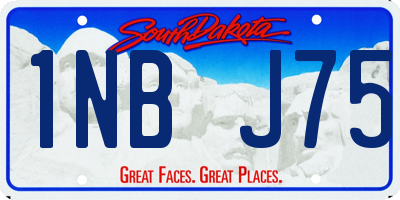 SD license plate 1NBJ75