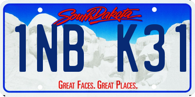 SD license plate 1NBK31