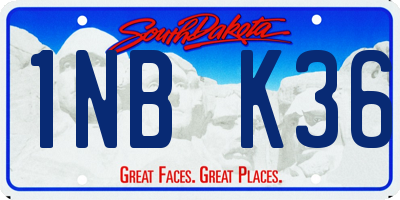 SD license plate 1NBK36