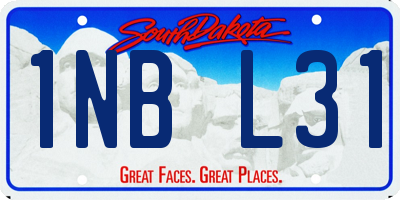SD license plate 1NBL31