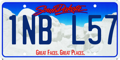SD license plate 1NBL57