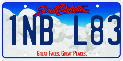 SD license plate 1NBL83