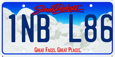 SD license plate 1NBL86