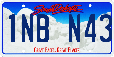 SD license plate 1NBN43