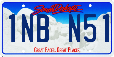 SD license plate 1NBN51