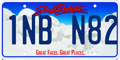 SD license plate 1NBN82