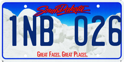 SD license plate 1NBO26