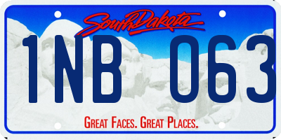SD license plate 1NBO63
