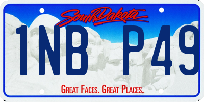 SD license plate 1NBP49