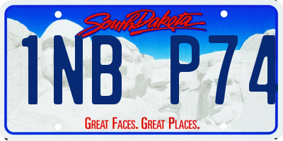 SD license plate 1NBP74