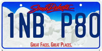SD license plate 1NBP80