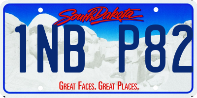 SD license plate 1NBP82