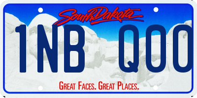 SD license plate 1NBQ00