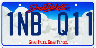 SD license plate 1NBQ11