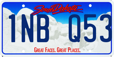 SD license plate 1NBQ53