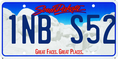 SD license plate 1NBS52