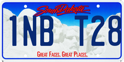 SD license plate 1NBT28