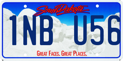 SD license plate 1NBU56