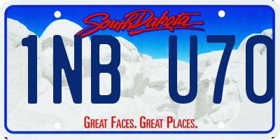 SD license plate 1NBU70