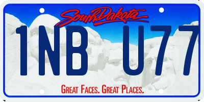 SD license plate 1NBU77