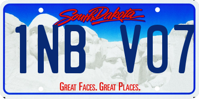 SD license plate 1NBV07