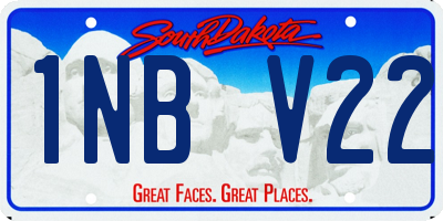 SD license plate 1NBV22