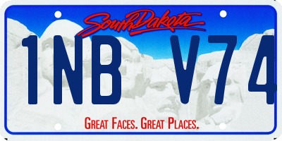 SD license plate 1NBV74