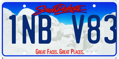 SD license plate 1NBV83