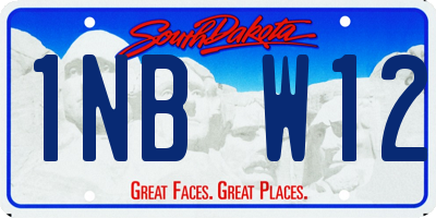 SD license plate 1NBW12
