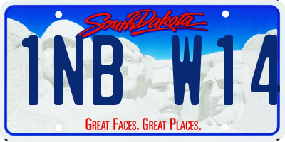 SD license plate 1NBW14