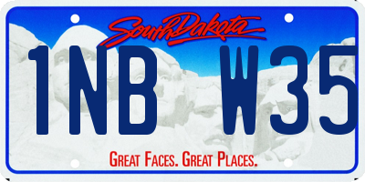 SD license plate 1NBW35