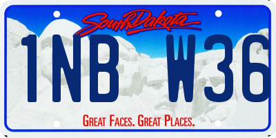 SD license plate 1NBW36
