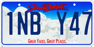 SD license plate 1NBY47