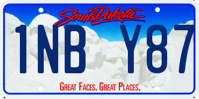 SD license plate 1NBY87