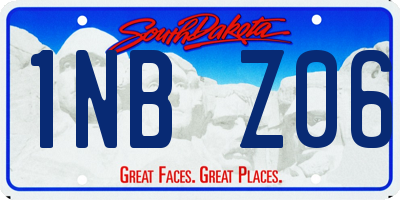 SD license plate 1NBZ06