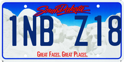SD license plate 1NBZ18