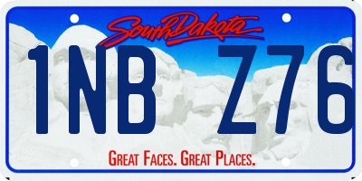 SD license plate 1NBZ76