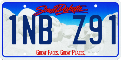 SD license plate 1NBZ91