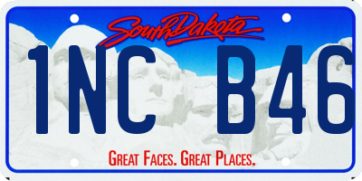 SD license plate 1NCB46