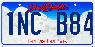 SD license plate 1NCB84