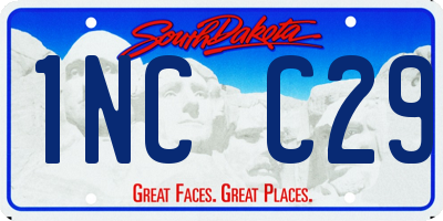 SD license plate 1NCC29