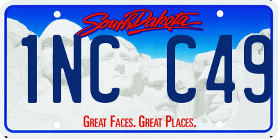 SD license plate 1NCC49