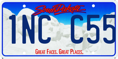 SD license plate 1NCC55