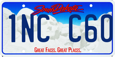 SD license plate 1NCC60